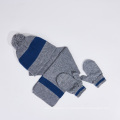 Зимние вязаные шарф -шарф -перчатки, установленные для ребенка